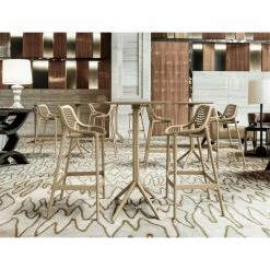 Siesta AIR 75εκ. ΣΚΑΜΠΟ TAUPE ΠΟΛ/ΝΙΟΥ -κατάστημα καρεκλών air 75εκ σκαμπο taupe πολ νιου 3