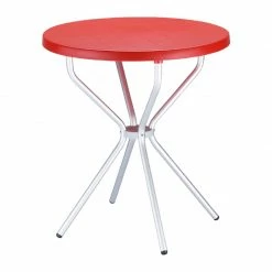 Siesta ELFO RED Φ.70Χ72εκ. ΤΡΑΠΕΖΙ ΠΟΛ/ΝΙΟΥ/ΑΛΟΥΜ.