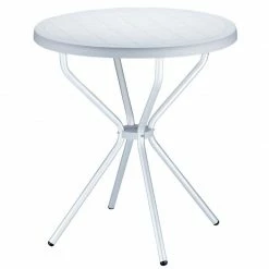 Siesta ELFO WHITE Φ.70Χ72εκ. ΤΡΑΠΕΖΙ ΠΟΛ/ΝΙΟΥ/ΑΛΟΥΜ.