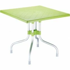 Siesta FORZA LIGHT GREEN 80Χ80Χ72εκ. ΤΡΑΠΕΖΙ ΠΟΛ/ΝΙΟΥ/ΑΛΟΥΜ.