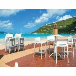 Siesta GIO WHITE ΣΚΑΜΠΟ 75εκ. ΠΟΛ/ΝΙΟΥ -κατάστημα καρεκλών gio white σκαμπο 75εκ πολ νιου 2