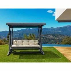 Siesta HAWAII ΚΟΥΝΙΑ DARK GREY ΜΕ ΜΑΞΙΛΑΡΙΑ ΠΟΛ/ΝΙΟΥ -κατάστημα καρεκλών hawaii κουνια dark grey με μαξιλαρια πολ νιου 3