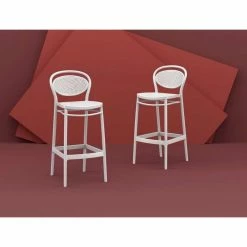 Siesta MARCEL 75εκ. ΣΚΑΜΠΟ WHITE ΠΟΛ/ΝΙΟΥ -κατάστημα καρεκλών marcel 75εκ σκαμπο white πολ νιου 3