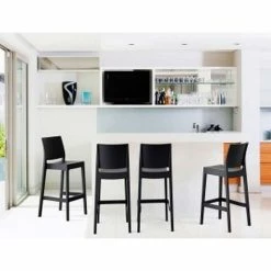 Siesta MAYA 75εκ. ΣΚΑΜΠΟ DARK GREY ΠΟΛ/ΝΙΟΥ -κατάστημα καρεκλών maya 75εκ σκαμπο dark grey πολ νιου 3