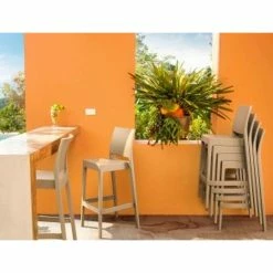 Siesta MAYA 75εκ ΣΚΑΜΠΟ TAUPE ΠΟΛ/ΝΙΟΥ 7 Siesta MAYA 75εκ ΣΚΑΜΠΟ TAUPE ΠΟΛ/ΝΙΟΥ -κατάστημα καρεκλών maya 75εκ σκαμπο taupe πολ νιου 3