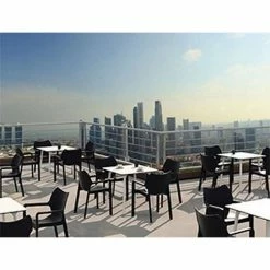 Siesta MAYA 80Χ80Χ75εκ. WHITE ΤΡΑΠΕΖΙ HPL LAMINATE -κατάστημα καρεκλών maya 80χ80χ75εκ white τραπεζι hpl laminate 2