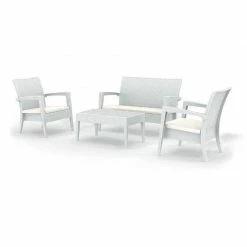 Siesta MIAMI ΣΕΤ WHITE 2ΠΟ+1ΚΑ+ΤΡΑΠ.92Χ53εκ.+ΜΑΞ ΠΟΛ/ΝΙΟΥ