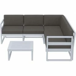 Siesta MYKONOS ΓΩΝΙΑ SET SILVER GREY ΜΕ ΜΑΞΙΛΑΡΙΑ ΠΟΛ/ΝΙΟΥ (+ΤΡΑΠ.65εκ.) -κατάστημα καρεκλών mykonos γωνια set silver grey με μαξιλαρια πολ νιου τραπ65εκ 2