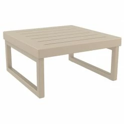 Siesta MYKONOS ΤΡΑΠΕΖΙ TAUPE 65X65X33εκ. ΠΟΛ/ΝΙΟΥ