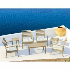 Siesta OCEAN TAUPE ΤΡΑΠΕΖΙ 90Χ45Χ45εκ. ΠΟΛ/ΝΙΟΥ -κατάστημα καρεκλών ocean taupe τραπεζι 90χ45χ45εκ πολ νιου 3