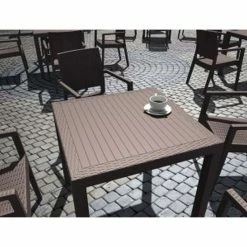 Siesta ORLANDO 80Χ80Χ75εκ. BROWN ΤΡΑΠΕΖΙ ΠΟΛ/ΝΙΟΥ -κατάστημα καρεκλών orlando 80χ80χ75εκ brown τραπεζι πολ νιου 2