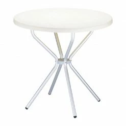 Siesta POPPY BEIGE Φ.80Χ72εκ. ΤΡΑΠΕΖΙ ΠΟΛ/ΝΙΟΥ/ΑΛΟΥΜ.