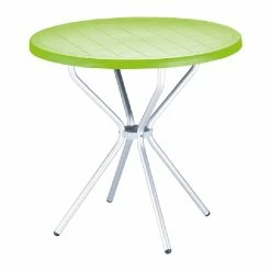 Siesta POPPY LIGHT GREEN Φ.80Χ72εκ. ΤΡΑΠΕΖΙ ΠΟΛ/ΝΙΟΥ/ΑΛΟΥΜ.