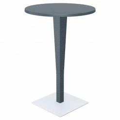 Siesta RIVA BAR ΤΡΑΠΕΖΙ Φ70/108εκ. DARK GREY ΠΟΛ/ΝΙΟΥ