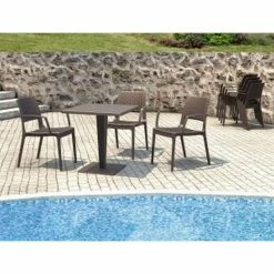 Siesta RIVA ΤΡΑΠΕΖΙ 70Χ70Χ74εκ. BROWN/BEPZAΛIT ΠΟΛ/ΝΙΟΥ -κατάστημα καρεκλών riva τραπεζι 70χ70χ74εκ brown bepzaλit πολ νιου 2