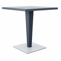 Siesta RIVA ΤΡΑΠΕΖΙ 70Χ70Χ74εκ. DARK GREY/BEPZAΛIT ΠΟΛ/ΝΙΟΥ