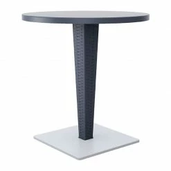 Siesta RIVA ΤΡΑΠΕΖΙ Φ70Χ74εκ. DARK GREY/BEPZAΛIT ΠΟΛ/ΝΙΟΥ