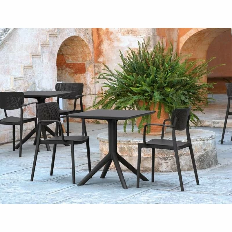 Siesta SKY BLACK 70X70X74εκ. ΤΡΑΠΕΖΙ ΠΟΛ/ΝΙΟΥ 3 Siesta SKY BLACK 70X70X74εκ. ΤΡΑΠΕΖΙ ΠΟΛ/ΝΙΟΥ - Image 3