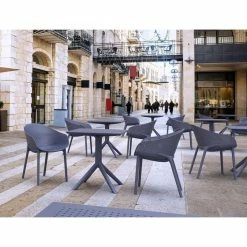 Siesta SKY DARK GREY 70X70X74εκ. ΤΡΑΠΕΖΙ ΠΟΛ/ΝΙΟΥ -κατάστημα καρεκλών sky dark grey 70x70x74εκ τραπεζι πολ νιου 2