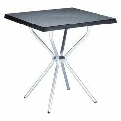 Siesta SORTIE BLACK 70Χ70Χ72εκ. ΤΡΑΠΕΖΙ ΠΟΛ/ΝΙΟΥ/ΑΛΟΥΜ.