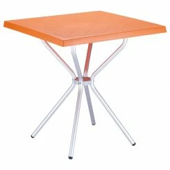 Siesta SORTIE ORANGE 70Χ70Χ72εκ. ΤΡΑΠΕΖΙ ΠΟΛ/ΝΙΟΥ/ΑΛΟΥΜ.