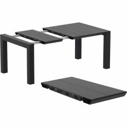 Siesta VEGAS BLACK 100X100/140Χ75εκ. ΕΠΕΚΤ.ΤΡΑΠΕΖΙ ΠΟΛ/ΝΙΟΥ -κατάστημα καρεκλών vegas black 100x100 140χ75εκ επεκττραπεζι πολ νιου 2