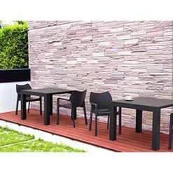 Siesta VEGAS DARK GREY 100X100/140Χ75εκ. ΕΠΕΚΤ. ΤΡΑΠΕΖΙ ΠΟΛ/ΝΙΟΥ -κατάστημα καρεκλών vegas dark grey 100x100 140χ75εκ επεκτ τραπεζι πολ νιου 3