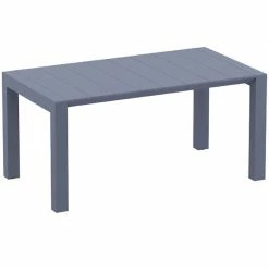 Siesta VEGAS DARK GREY 100X180/220Χ75εκ. ΕΠΕΚΤ.ΤΡΑΠΕΖΙ ΠΟΛ/ΝΙΟΥ