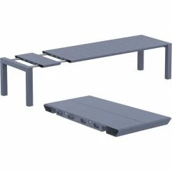 Siesta VEGAS DARK GREY 100X260/300Χ75εκ. ΕΠΕΚΤ.ΤΡΑΠΕΖΙ ΠΟΛ/ΝΙΟΥ -κατάστημα καρεκλών vegas dark grey 100x260 300χ75εκ επεκττραπεζι πολ νιου 2