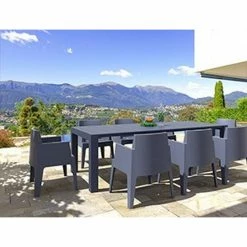 Siesta VEGAS DARK GREY 100X260/300Χ75εκ. ΕΠΕΚΤ.ΤΡΑΠΕΖΙ ΠΟΛ/ΝΙΟΥ -κατάστημα καρεκλών vegas dark grey 100x260 300χ75εκ επεκττραπεζι πολ νιου 3