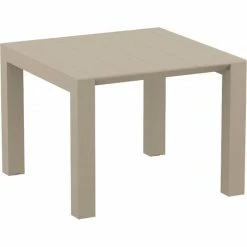 Siesta VEGAS TAUPE 100X100/140Χ75εκ. ΕΠΕΚΤ.ΤΡΑΠΕΖΙ ΠΟΛ/ΝΙΟΥ