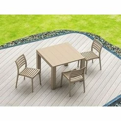 Siesta VEGAS TAUPE 100X100/140Χ75εκ. ΕΠΕΚΤ.ΤΡΑΠΕΖΙ ΠΟΛ/ΝΙΟΥ -κατάστημα καρεκλών vegas taupe 100x100 140χ75εκ επεκττραπεζι πολ νιου 3