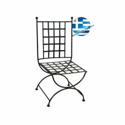 Lianos Γαλβανισμένη Μεταλλική Καρέκλα Μασίφ Καρέ 3782