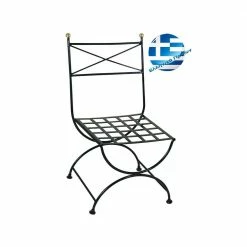 Lianos Γαλβανισμένη Μεταλλική Καρέκλα Μασίφ Χιαστί 3786