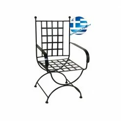 Lianos Γαλβανισμένη Μεταλλική Πολυθρόνα Μασίφ Καρέ 3783