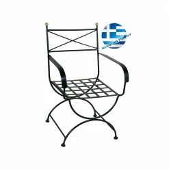 Lianos Γαλβανισμένη Μεταλλική Πολυθρόνα Μασίφ Χιαστή 3787