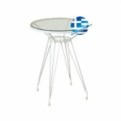 Lianos Γαλβανισμένο Στρογγυλό Τραπέζι Μασίφ 3767 GALVANIZED