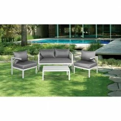 Lianos Καθιστικό Σέτ 4 Τεμαχίων Αλουμινίου BR069 NICE