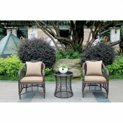 Lianos Καθιστικό Σέτ Αλουμινίου 3 Τεμαχίων Wicker 186500 TARIFA