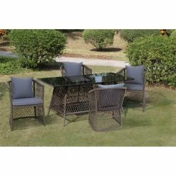 Lianos Καθιστικό Σέτ Αλουμινίου 5 Τεμαχίων 186498 IPANEMA