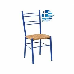 Lianos Καρέκλα Μεταλλική Ύδρα Με Κάθισμα Ψάθα 3798