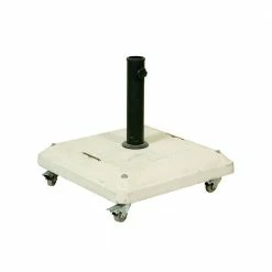 Lianos Λευκή Τσιμεντένια Βάση Ομπρέλας 37Kgr Με Ρόδες TH37W