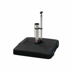 Lianos Μάυρη Τσιμεντένια Βάση Ομπρέλας 50Kgr Με Λαβή Και Ρόδες LTH50B