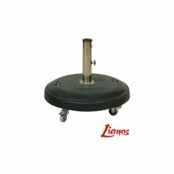 Lianos Μάυρη Τσιμεντένια Βάση Ομπρέλας 50Kgr Με Ροδάκια Και Φρένο TH50-B