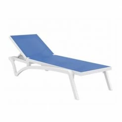 Ξαπλώστρα SIESTA PACIFIC WHITE/TURQUOISE ΠΟΛ/ΝΙΟΥ -κατάστημα καρεκλών ξαπλώστρα pacific 3