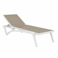 Ξαπλώστρα SIESTA PACIFIC WHITE/TURQUOISE ΠΟΛ/ΝΙΟΥ -κατάστημα καρεκλών ξαπλώστρα pacific 4