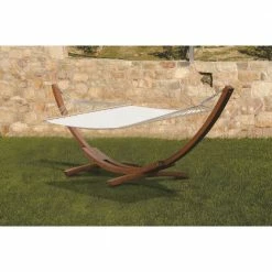 Lianos Ξύλινη Αιώρα 310 X 118 X 120(h)cm Με Πανί 200 X 120cm 176737