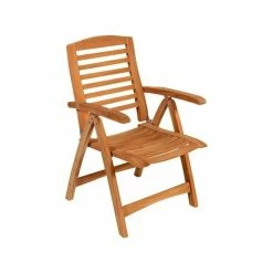 Lianos Ξύλινη Πτυσσόμενη Πολυθρόνα Χαμηλής Πλάτης Με 5 Θέσεις T4085ML TEAK