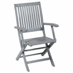 Lianos Ξύλινη Πτυσσόμενη Πολυθρόνα Χαμηλής Πλάτης Χωρίς Θέσεις Antique Pacific ESP-A-02EN