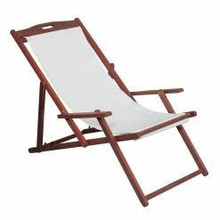 Lianos Ξύλινη Πτυσσόμενη Σεζλόνγκ 3 Θέσεων Red Shorea C2011-MR